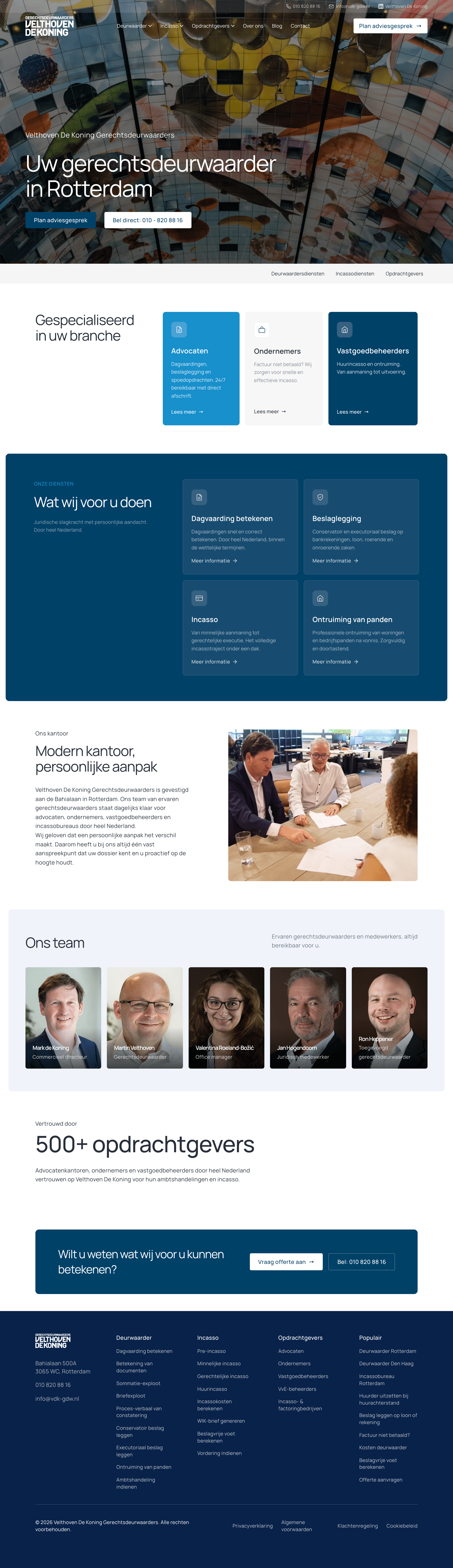 Velthoven De Koning, de website die vanzelf scrollt